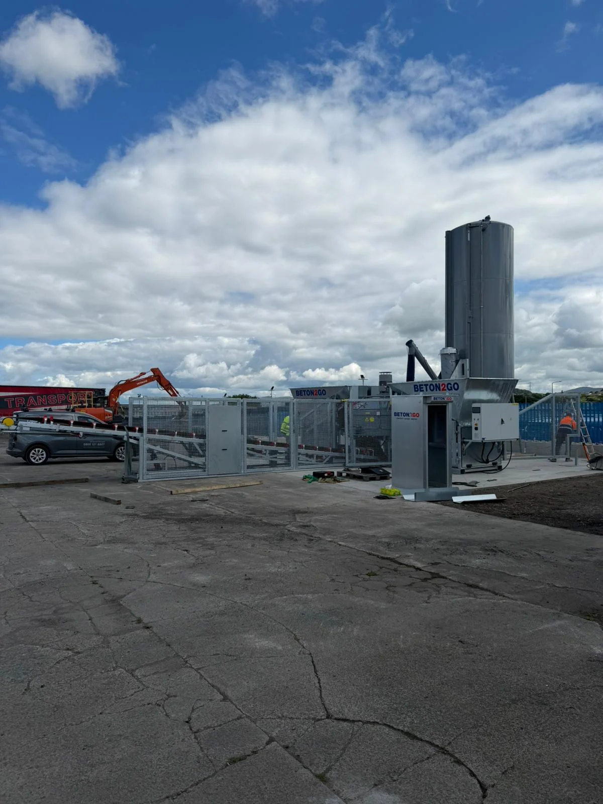 Full view of the Paton Mix drive-through concrete system